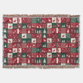 Lebhaftes Weihnachtsmuster Decke (Vorderseite)