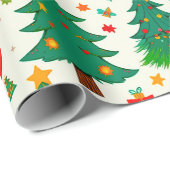 Lebhaftes Weihnachtsmuster Geschenkpapier (Rolleneckpunkt)