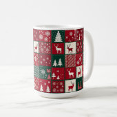 Lebhaftes Weihnachtsmuster Kaffeetasse (VorderseiteRechts)