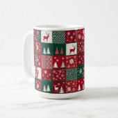 Lebhaftes Weihnachtsmuster Kaffeetasse (Vorderseite Links)