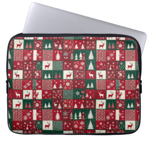 Lebhaftes Weihnachtsmuster Laptopschutzhülle