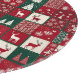 Lebhaftes Weihnachtsmuster Schneidebrett (Ecke)