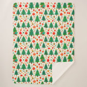 Lebhaftes Weihnachtsmuster Sherpadecke (Vorderseite)