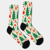 Lebhaftes Weihnachtsmuster Socken (Rechts)