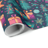 Lebhaftes Weihnachtspapier Geschenkpapier (Rolleneckpunkt)