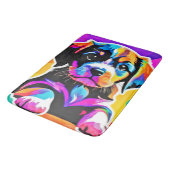 Lebhaftes Welpenwerk Badematte (Schrägansicht)