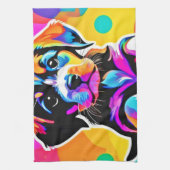 Lebhaftes Welpenwerk Geschirrtuch (Vertikal)