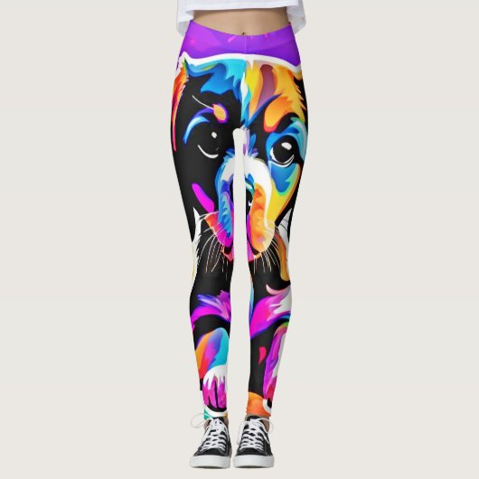 Lebhaftes Welpenwerk Leggings (Vorderseite)