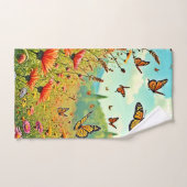 Lebhaftes Wildblume Butterfly Joy Design Badhandtuch Set (Handtuch)