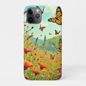 Lebhaftes Wildblume Butterfly Joy Design Case-Mate iPhone Hülle (Rückseite)