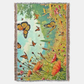 Lebhaftes Wildblume Butterfly Joy Design Decke (Vorderseite Vertikal)