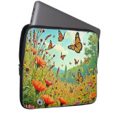 Lebhaftes Wildblume Butterfly Joy Design Laptopschutzhülle (Vorne Rechts)