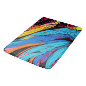 Lebhaftes, wirbeliges, farbenfroh gestaltetes Bath Badematte (Schrägansicht)