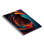 Lebhaftes Wirbles Spiral Tunnel Notebook Notizblock (Rechte Seite)