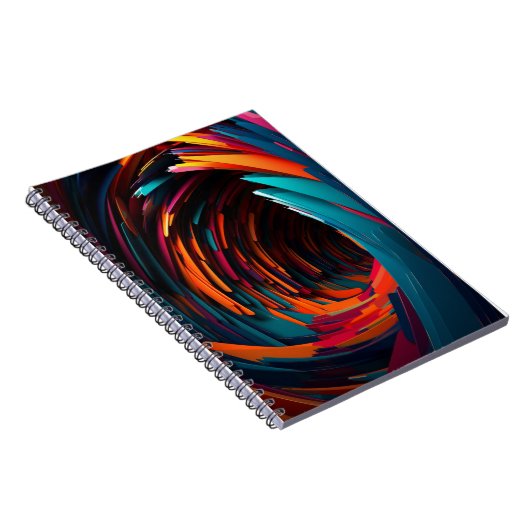Lebhaftes Wirbles Spiral Tunnel Notebook Notizblock (Rechte Seite)