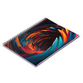 Lebhaftes Wirbles Spiral Tunnel Notebook Notizblock (Linke Seite)