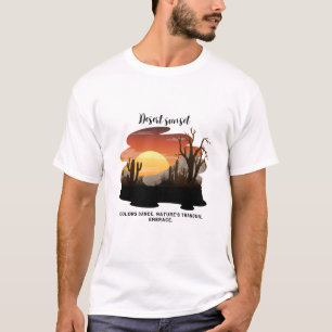 Lebhaftes WüstenSunset-T-Shirt für Männer T-Shirt