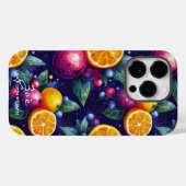 Lebhaftes Zitrus- und Berry-Fruchtmuster auf der M Case-Mate iPhone Hülle (Rückseite (Horizontal))
