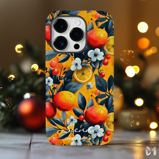 Lebhaftes Zitrus und Berry-Muster für einen frisch Case-Mate iPhone Hülle