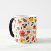 Lebhaftes Zitrus- und Blumenmuster Verwandlungstasse (Vorderseite Links)