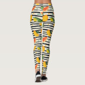 Lebhaftes Zitrusfrüchtemuster mit grünen Blätter ( Leggings (Rückseite)