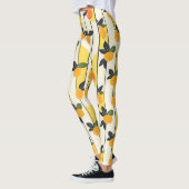 Lebhaftes Zitrusfrüchtemuster mit grünen Blätter ( Leggings (Links)