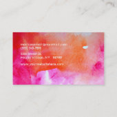 Lebhaftigkeits-Aquarell-Visitenkarte Visitenkarte (Rückseite)