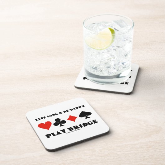 Lebhaftlanges u. ist glückliche Spiel-Brücke (vier Getränkeuntersetzer (Rechte Seite)
