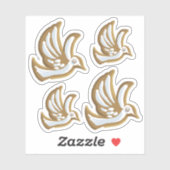 Lebkuchen / 4 Doves Aufkleber (Blatt)