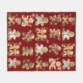 Lebkuchen-Adorable-Jungen-und-Mädchen Fleecedecke (Vorderseite (Horizontal))