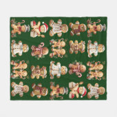 Lebkuchen-Adorable-Jungs-und-Mädchen Fleecedecke (Vorderseite (Horizontal))