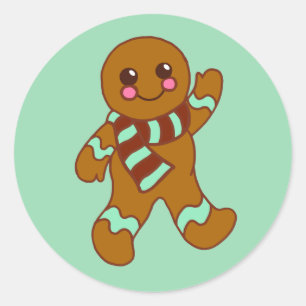 Lebkuchen-Aufkleber Runder Aufkleber