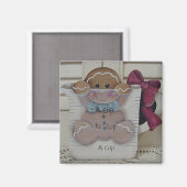 Lebkuchen Baby in Mess-Cup Magnet (Vorderseite/Rückseite)