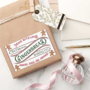 Lebkuchen-Backcompany Mit Liebe hergestellt Rechteckiger Aufkleber