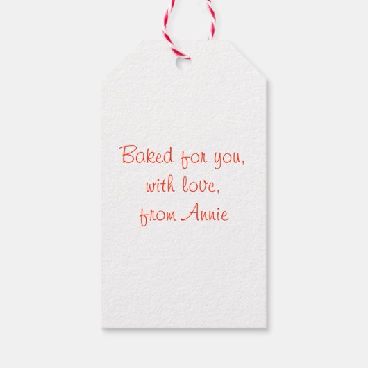 Lebkuchen Bäckerei Giro mit Oven Mitten Geschenkanhänger (Rückseite)