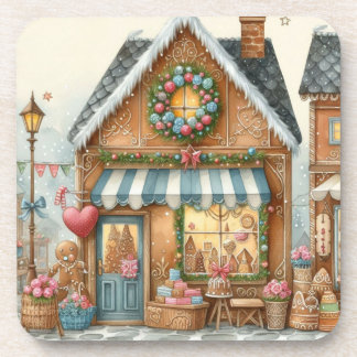 Lebkuchen Bäckerei Haus Shop 3 Getränkuntersetzer Getränkeuntersetzer