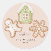 Lebkuchen Backgummis Bright Modern Runder Aufkleber (Vorderseite)