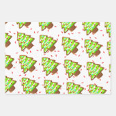 Lebkuchen Bäume Mitten Mann Sprinkles Kinder Geschenkpapier Set (Vorderseite 3)