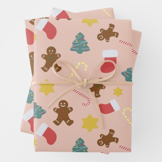 Lebkuchen - Blush Geschenkpapier Set (Beispiel)