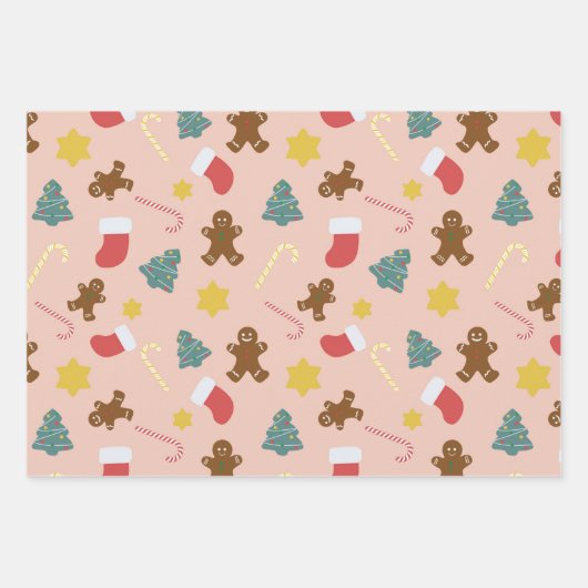 Lebkuchen - Blush Geschenkpapier Set (Vorderseite)