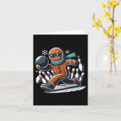 Lebkuchen Bowling LL und Button Weihnachten Karte (Gelbe Blume)