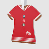 Lebkuchen Boy Red & White Keepake Weihnachten Ornament (Vorderseite)