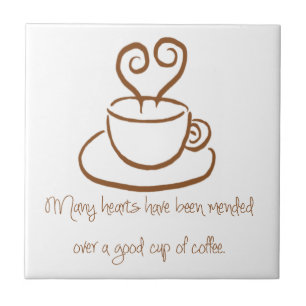 Lebkuchen Brown besserte Herz-Kaffee-Fliese Trivet Fliese