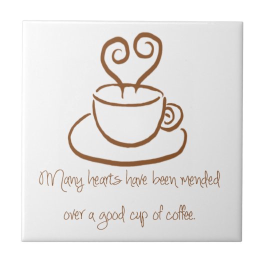 Lebkuchen Brown besserte Herz-Kaffee-Fliese Trivet Fliese (Vorderseite)