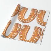 Lebkuchen-Buchstabe U-Monogramm-Feiertagsplätzchen Geschenkpapier (Ungerollt)