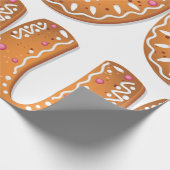 Lebkuchen-Buchstabe U-Monogramm-Feiertagsplätzchen Geschenkpapier (Ecke)