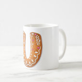 Lebkuchen-Buchstabe U-Monogramm-Feiertagsplätzchen Kaffeetasse (VorderseiteRechts)