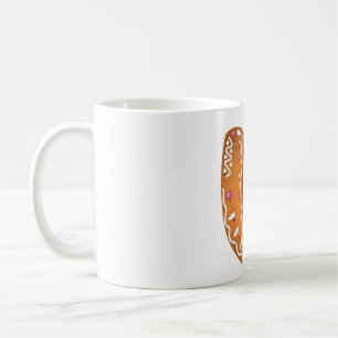 Lebkuchen-Buchstabe U-Monogramm-Feiertagsplätzchen Kaffeetasse