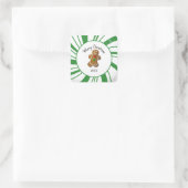Lebkuchen-Candy Quadratischer Aufkleber (Tasche)