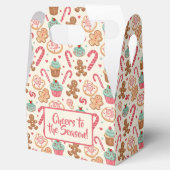 Lebkuchen Candyland Weihnachtsmuster Geschenkschachtel (Geöffnet)